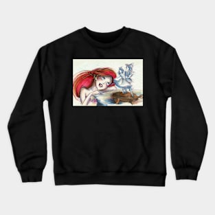 Mermaid singing Crewneck Sweatshirt